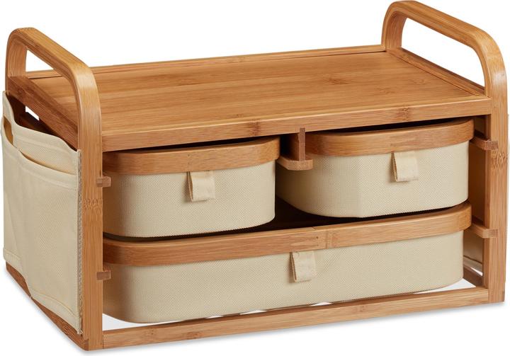 Actual product image Relaxdays Mini chest of drawers bamboo