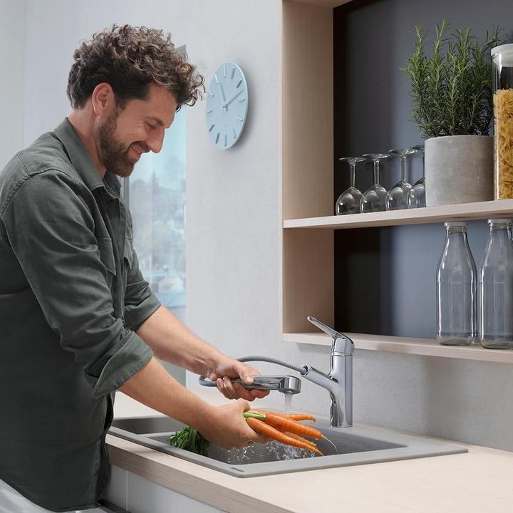 Actual product image hansgrohe Focus M42 Einhebel-Küchenarmatur 150, Ausziehauslauf, 1 Strahlart