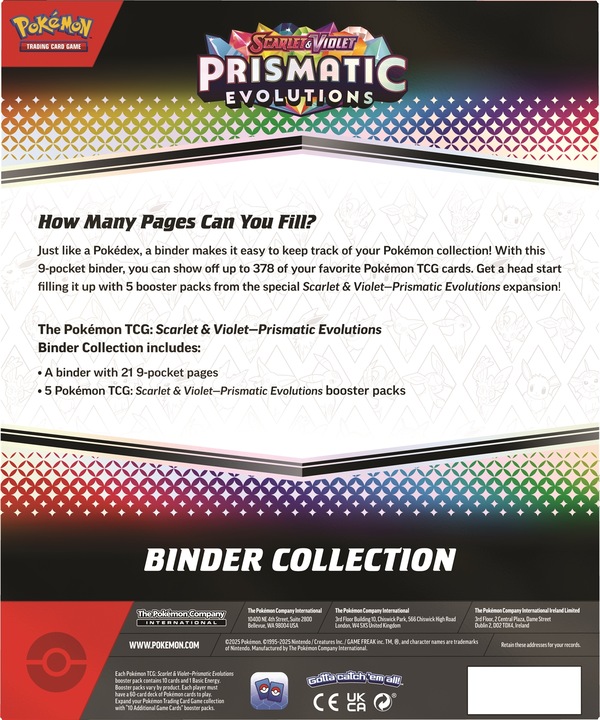 Productafbeelding Pokémon Prismatic Evolutions Binder Collectie (Engels, Booster display)