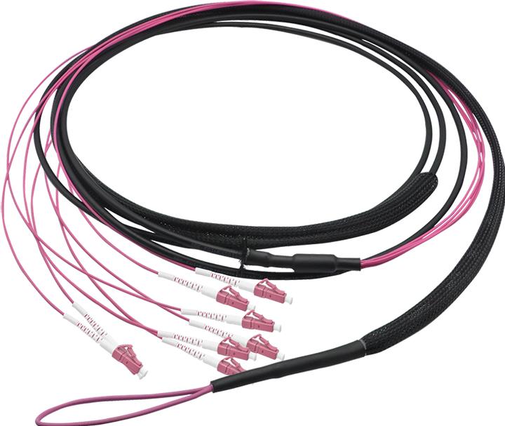 Image du produit LogiLink Câble trunk à fibres optiques U-DQ(ZN)BH, 8 fibres multimode OM4, LC/UPC - LC/UPC, 80 m (80 m)