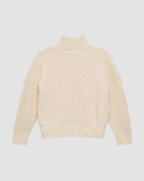 Produktbild s.Oliver Strickpullover Loose Fit Strickpullover mit Stehkragen aus Chenille-Garn (134, 140)