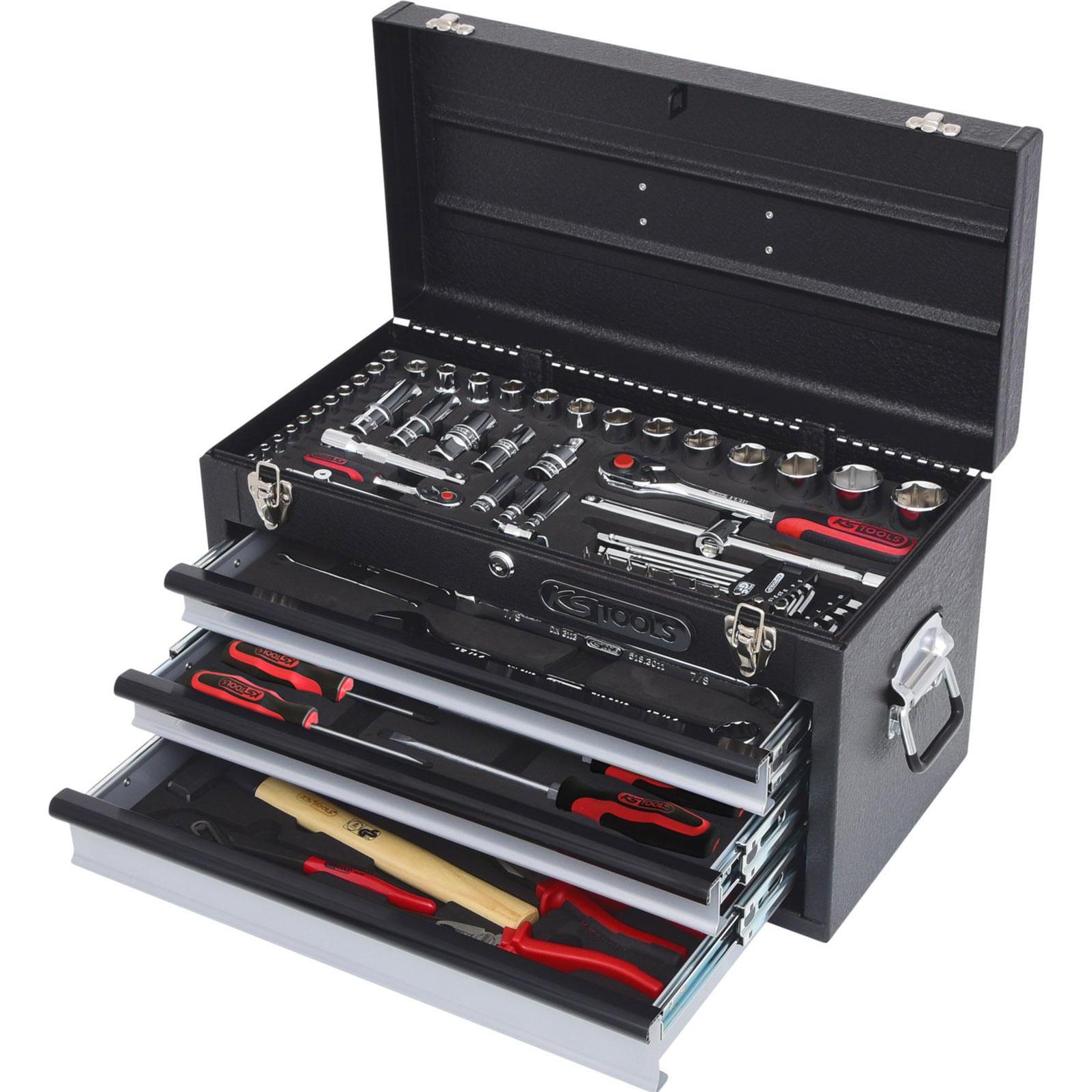 KS Tools, Werkzeugkoffer, 1/4+1/2 Universal-Werkzeug-Satz. 99-tlg. 918.015 (99 Teile)