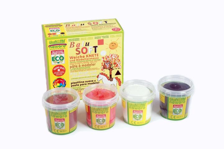 Immagine prodotto ÖkoNorm Argilla morbida da modellare set di 4 colori BALU 600g