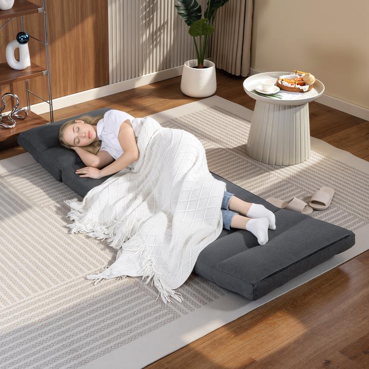 Actual product image Homcom Bodenstuhl Polyester, Metall Dunkelgrau