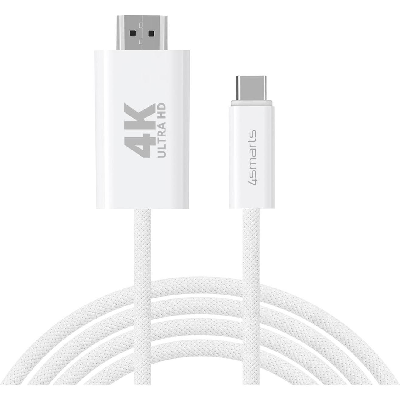 4smarts HDMI – USB Typ C (2 m, USB Typ C, HDMI), Video Kabel