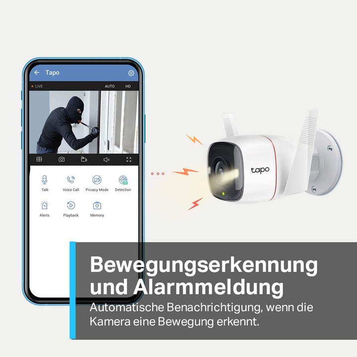 Actual product image TP-Link Tapo C320WS 4MP QHD Outdoor Camera MicroSD (2560 x 1440 Pixels)