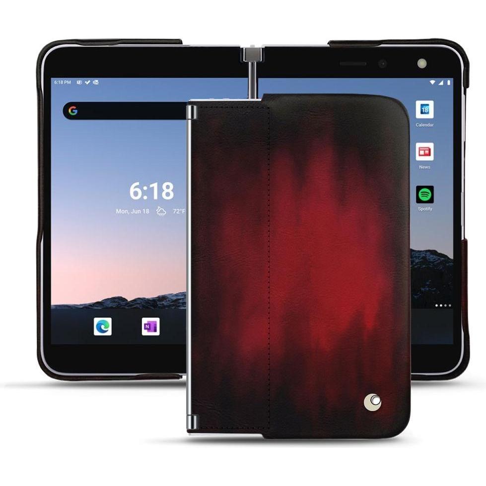 Noreve Lederschutzhülle (Microsoft Surface Duo 2), Smartphone Hülle, Rot