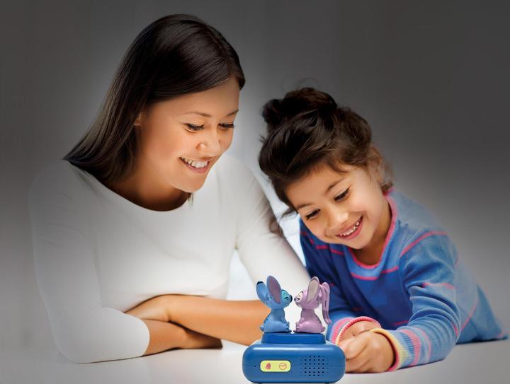 Image du produit Lexibook - Stitch & Angel Night Light Alarm Clock with Sounds - Blue/Pink - Compact Size
