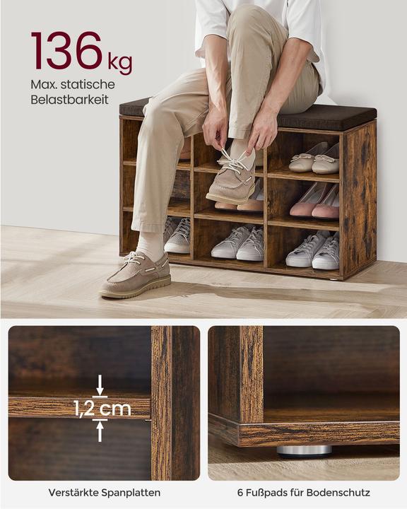 Actual product image Vasagle Benchy (78.5 x 30.5 x 48 cm)