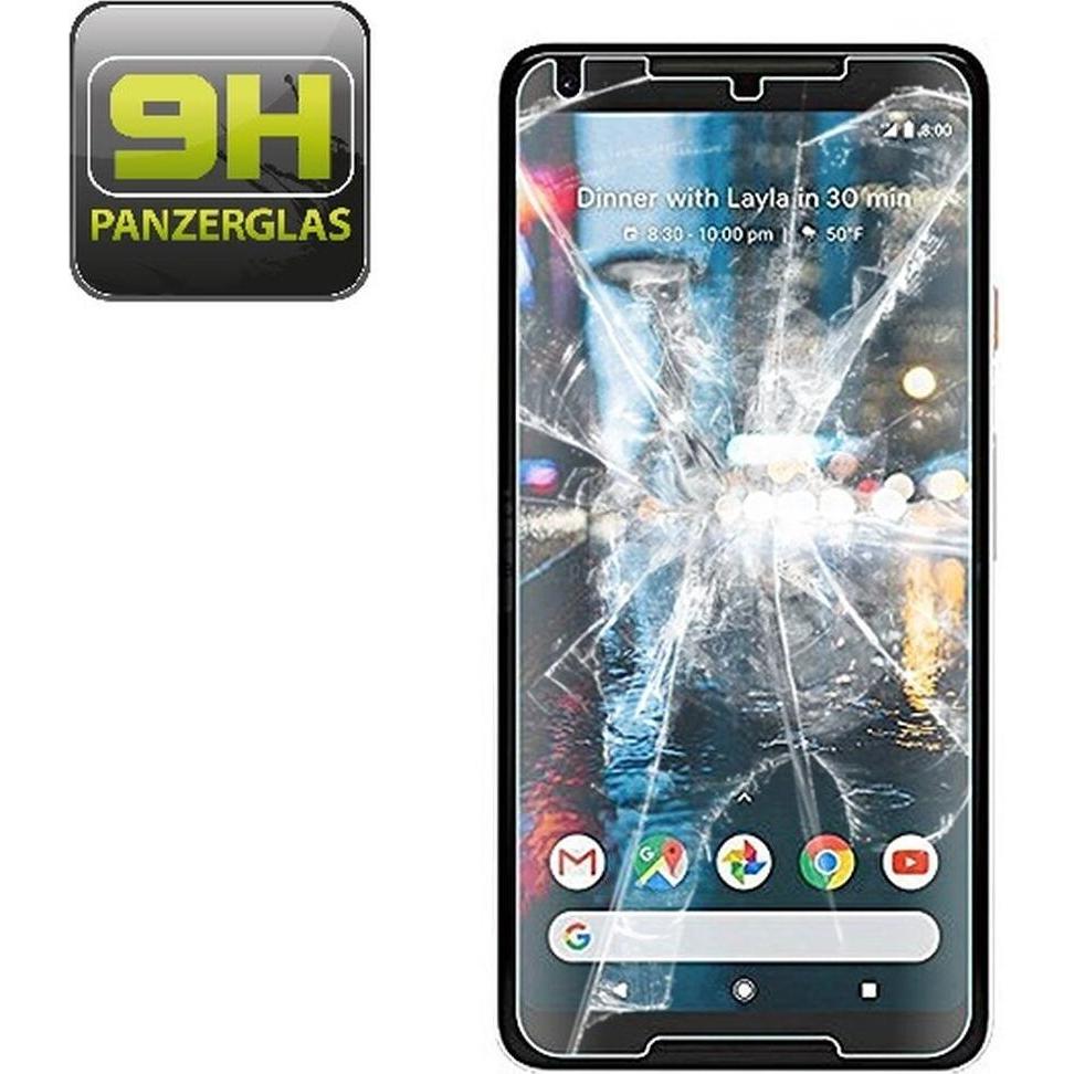 Protectorking 4x echtes Tempered 9H Panzerhartglas 3D KLAR (4 Stück, Google Pixel 2), Smartphone Schutzfolie, Transparen...