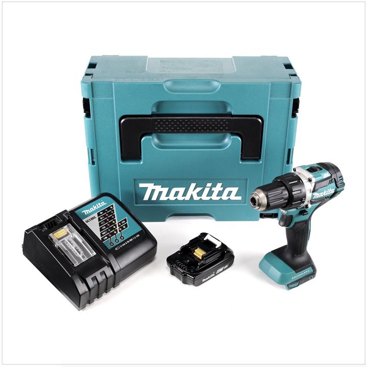 Actual product image Makita DDF 484 RA1J Cordless drill driver 18 V 54 Nm Brushless + 1x battery 2.0 Ah + charger + Makpac