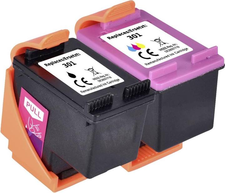 Produktbild Renkforce Tinte Kombi-Pack ersetzt HP 301 (N9J72AE) Kompatibel Schwarz, Cyan, M (M, C, Y, BK)