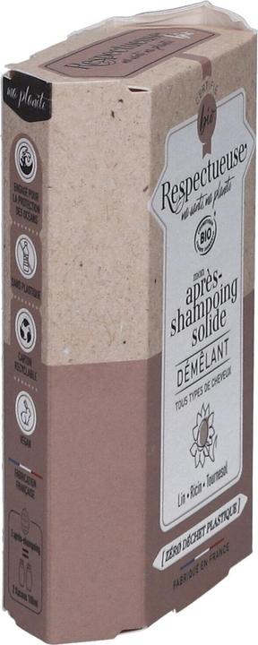 Actual product image Respectueuse Respectful Solid Detangling Conditioner 40g