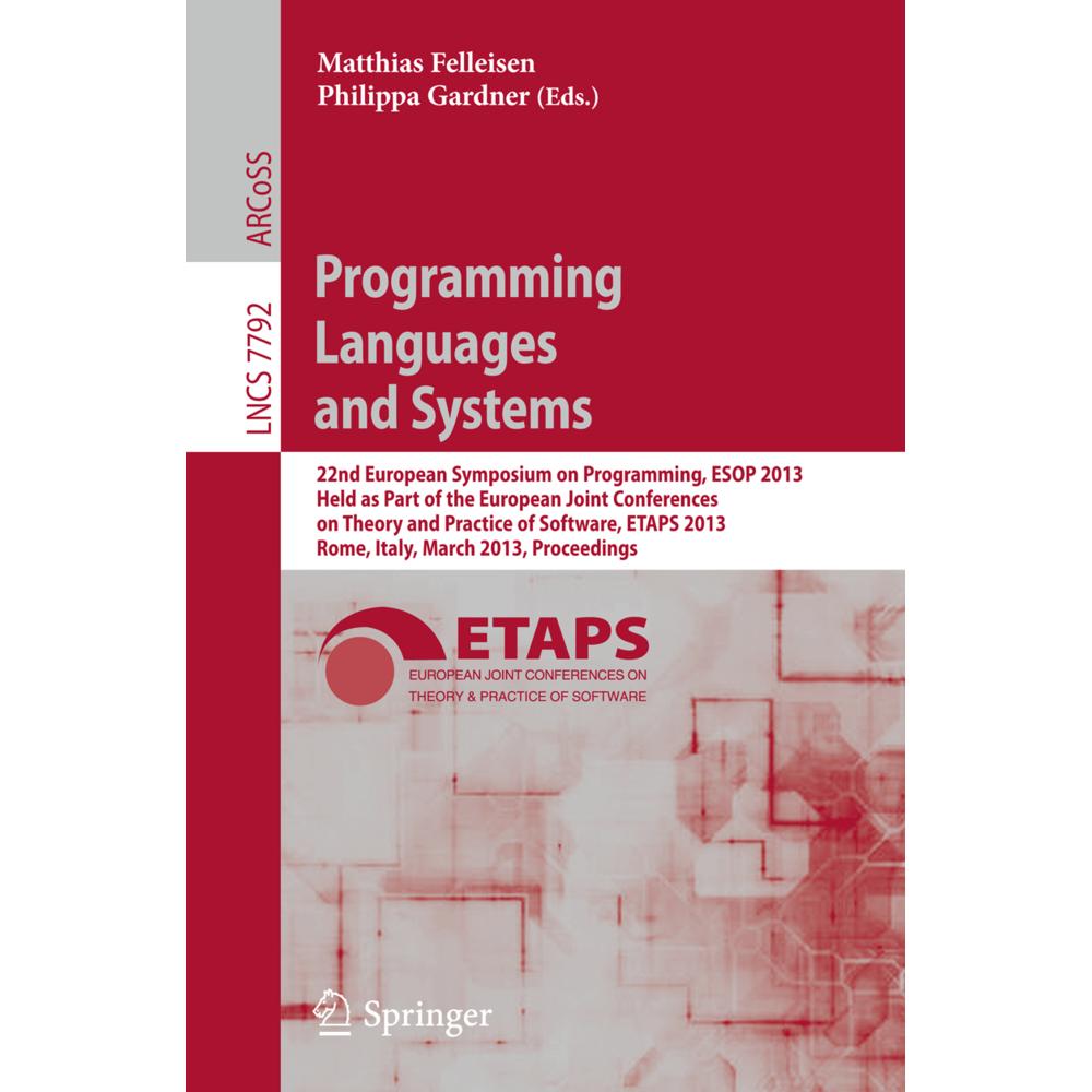 Programming Languages and Systems, Fachbücher von Matthias Felleisen, Philippa Gardner