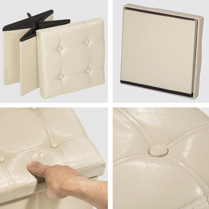 Immagine prodotto tectake Cubo del sedile pieghevole con spazio di stoccaggio