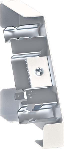 Actual product image Hager TEH BRS1151106R9016 End piece right corner trunking 115x110mm top part 80mm of steel leaf