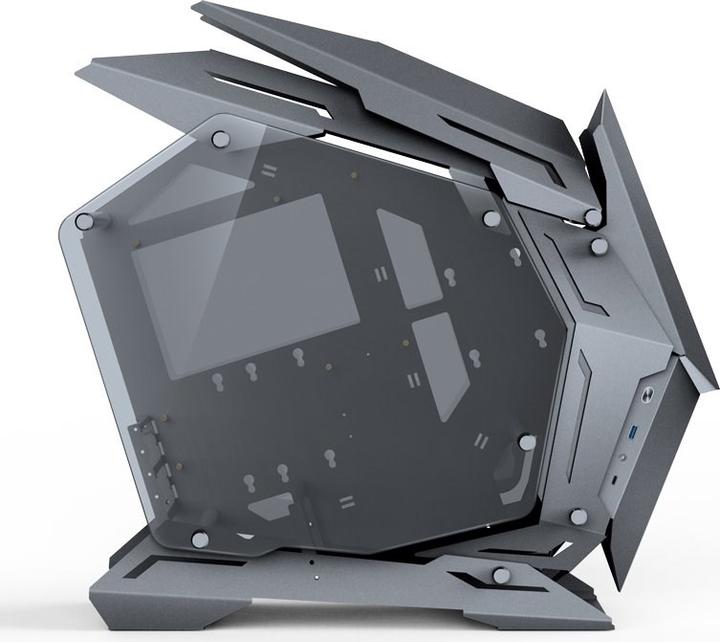 Actual product image Jonsbo MOD3 Mini Micro-ATX Tower Showcase, tempered glass - grey (mATX, Mini-ITX)