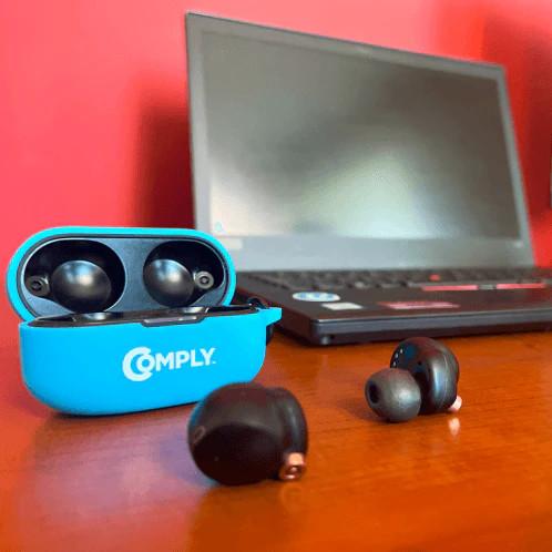 Thumbnail - Comply Sony WF-1000XM4 Silicon Case blue (Kopfhörer Tasche), Kopfhörertasche + Schutzhülle, Blau
