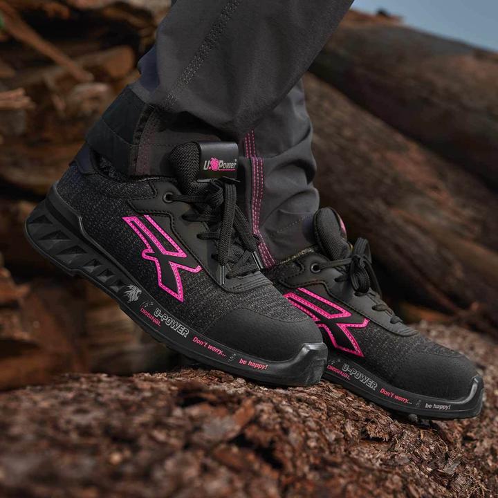 Actual product image Upower Shoes Michelle Grey Fuchsia Low Number (S1P, 35)