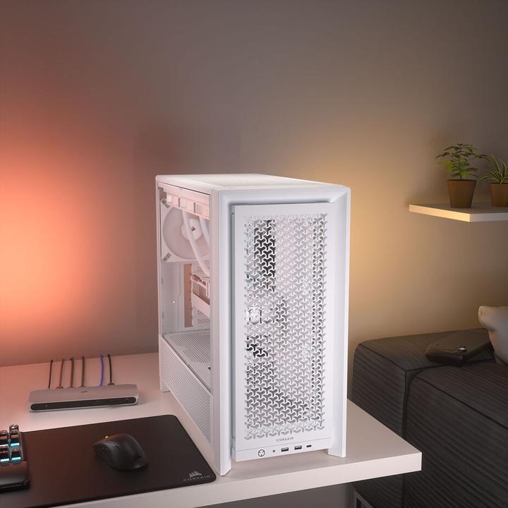 Image du produit Corsair 4000D FRAME WHITE MID CASE (Mini-ITX, ATX, E-ATX, mATX)