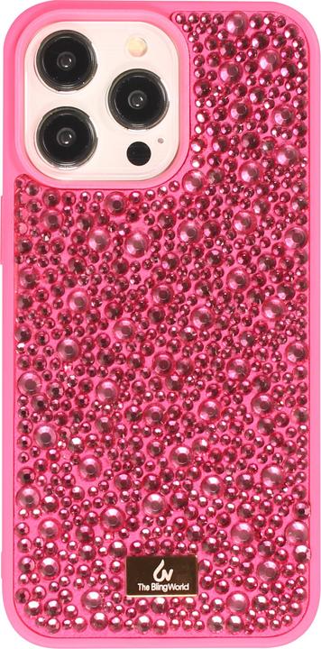 Produktbild PhoneLook Hülle Glitzer Diamant The Bling World Dunkelrosa (Apple iPhone 15 Pro)