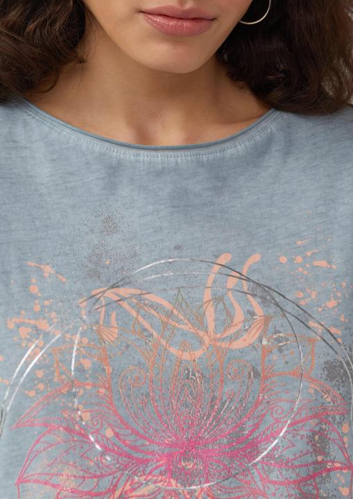 Produktbild S.Oliver T-Shirt Oversize-Shirt in gewaschener Optik mit Frontprint (XS)