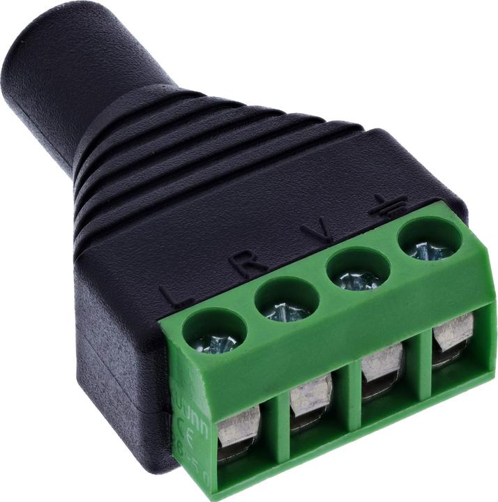 InLine ® 3,5mm 4-pol Klinkenbuchse an Terminalblock, Stereo/Mikro