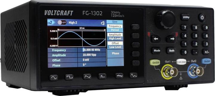 Produktbild Voltcraft FG-1302 Funktionsgenerator netzbetrieben 1 µHz - 30MHz 2-Kanal Arbiträr