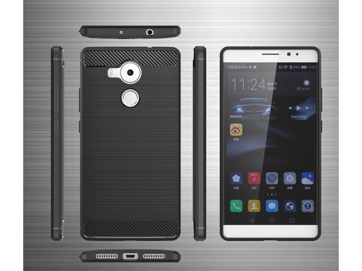 Actual product image Screenguard Huawei Mate 8 Cover Carbon Brushed Soft TPU (Mate 8)
