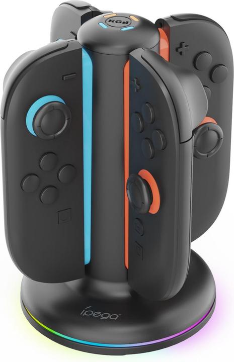 iPega SW2052 Charger Dock with RGB for JoyCon Controllers Nintendo Switch 2 Black (Damaged Package) (Switch)