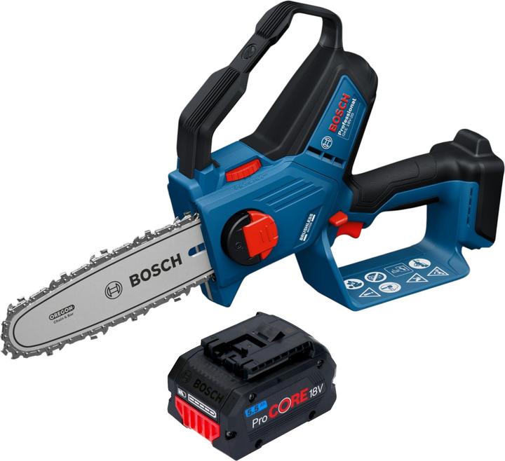 Bosch Professional GKE 18V-20 Professional Akku Astsäge 18 V 18 cm + 1x ProCORE Akku 5,5 Ah - ohne Ladegerät (Battery chain saw)