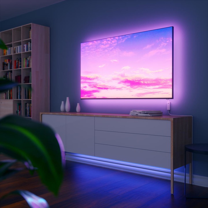 Productafbeelding Nanoleaf Essentials Lichtstrip Startset (Veelkleurig, Warm wit, 200 cm, Interieur)