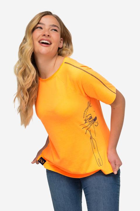 Actual product image Laurasøn Side Seal Print T-Shirt Crew Neck Short Sleeve (S)