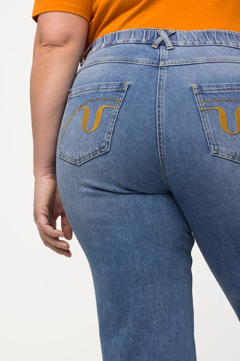Actual product image Ulla Popken Eco Cotton Wide Leg Mary Fit Stretch Jeans (48)