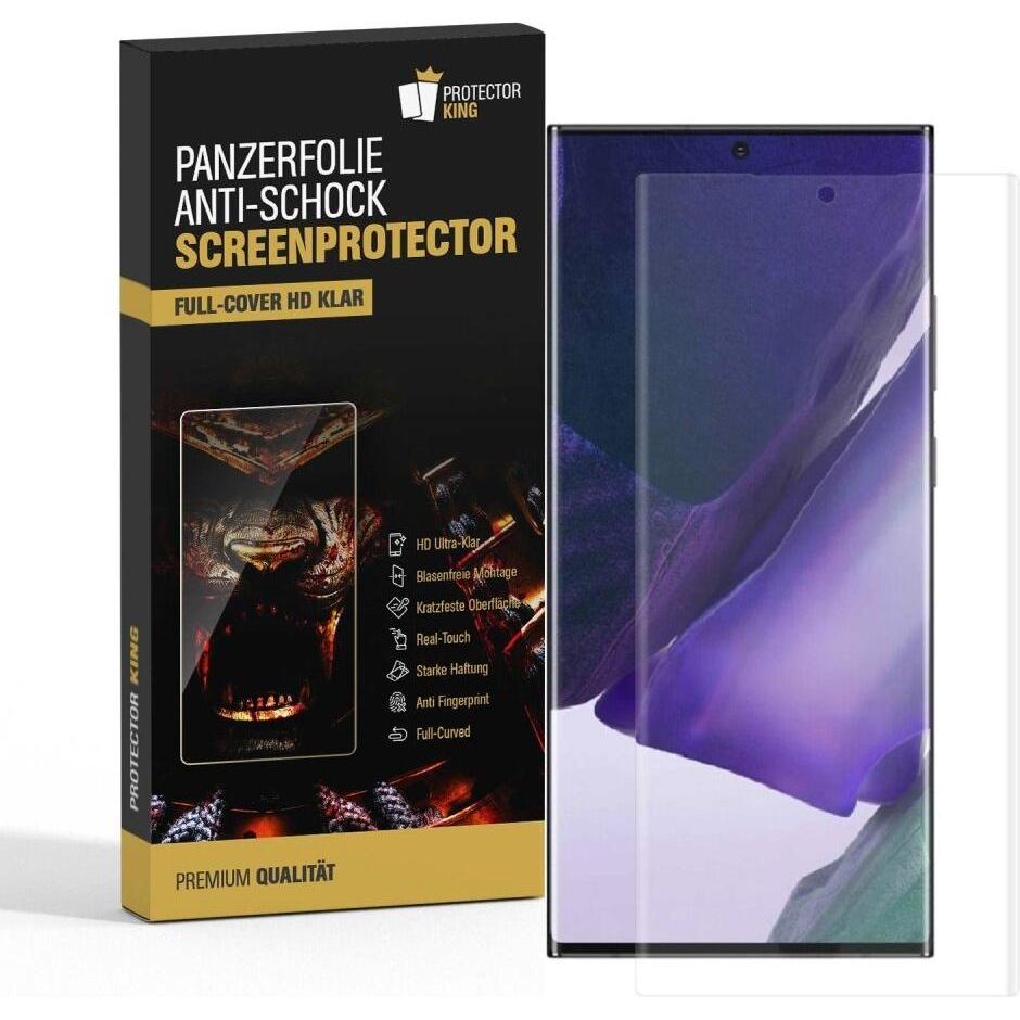 Protectorking 2x echtes Tempered 9H Panzerhartglas 3D KLAR (2 Stück, Samsung Galaxy Note 20), Smartphone Schutzfolie, Tr...