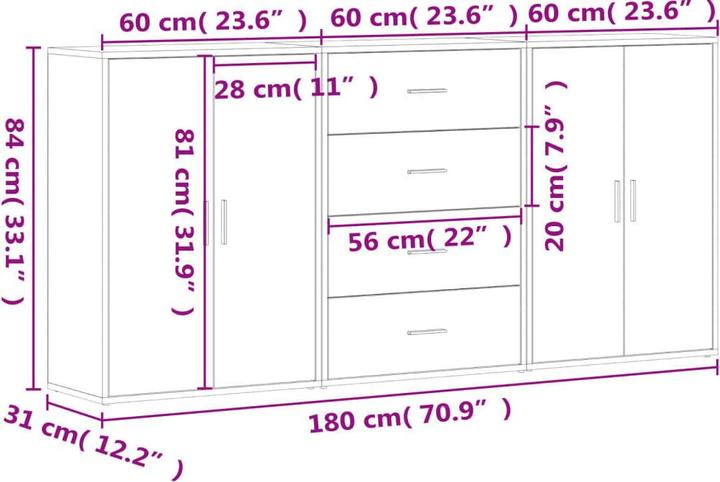 Image du produit vidaXL Kaylani (60 x 31 x 84 cm)
