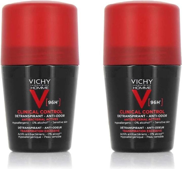 Produktbild Vichy 2er-Set Deodorants Clinical Control Homme 96h - 2 x 50 ml (Roll-on, 50 ml)