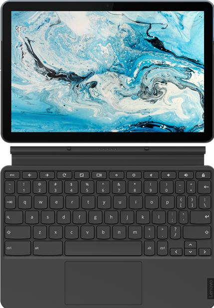 Produktbild Lenovo IdeaPad Duet Chromebook (10.10", 128 GB, Ice Blue, Iron Grey)