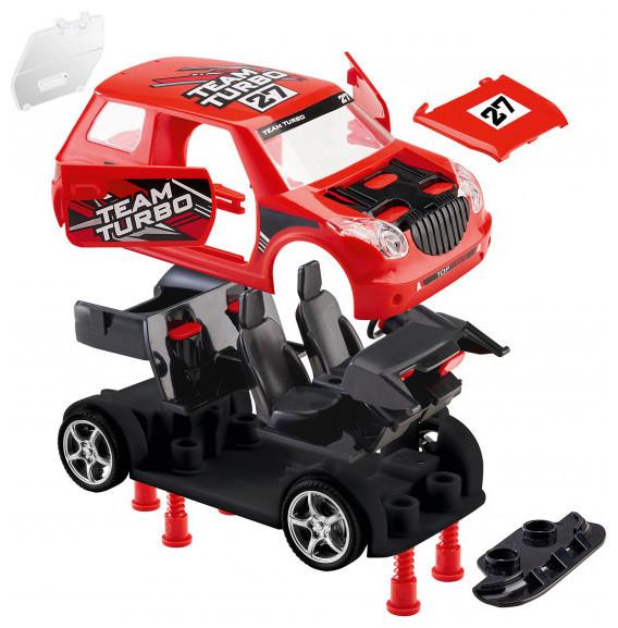 Actual product image Revell 00831 Pull Back Rally Car, red car model kit