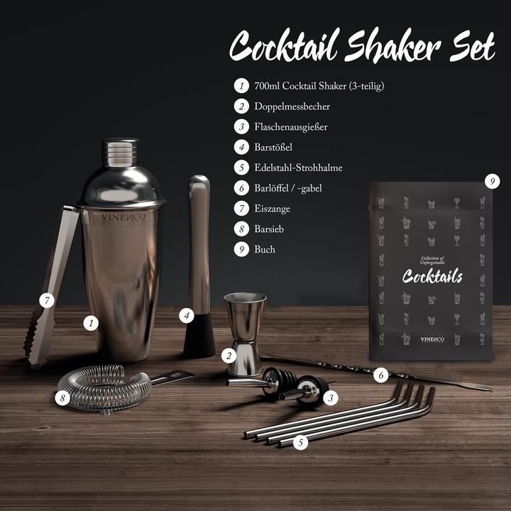 Actual product image Vinenco Cocktail Shaker Set (Cocktail set)
