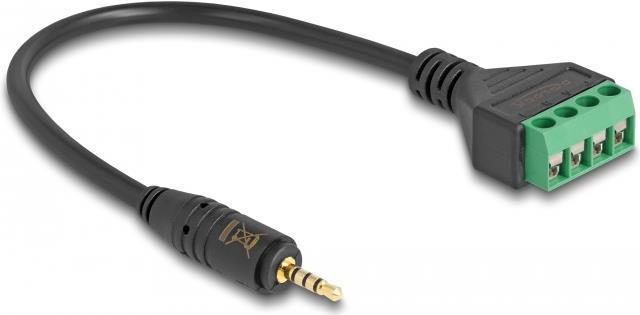 Actual product image Delock Cable jack plug 2.5 mm 4 pin to terminal block adapter 20 cm (Jack adapter)