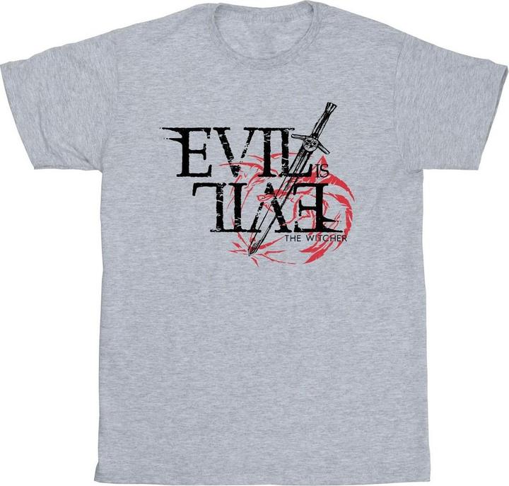 Immagine prodotto Netflix The Witcher Evil Is Evil Maglietta Uomo (L)