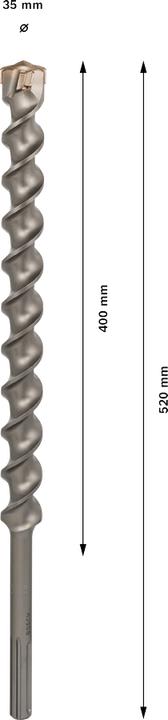 Image du produit Bosch Professional Zubehör Foret marteau SDS max-7, 35 x 400 x 520 mm (35 mm)