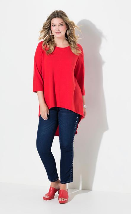 Actual product image Miamoda Sweater with rounded hem and 3/4 sleeves (50, 52)