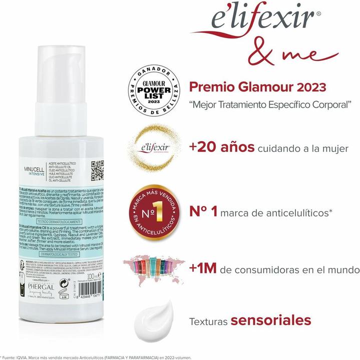 Actual product image E'lifexir Oil Minucell Intensive Powerful Anti-Cellulite Oil Improving Microcirculation Reducing Cel (Body oil, 100 ml)