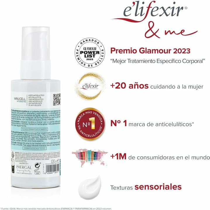 Image du produit E'lifexir Huile Minucell Intensive Puissante Huile Anti-Cellulite Améliorant la Microcirculation Réduisant la (Huile pour le corps, 100 ml)