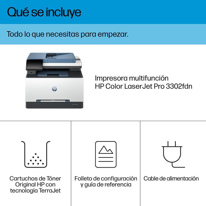 Actual product image HP Color LaserJet Pro MFP 3302fdn (Laser, Colour)
