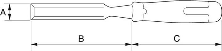 Produktbild Bahco Stechbeitel mit 2-Komponenten-Griff, 20 mm (20 mm)
