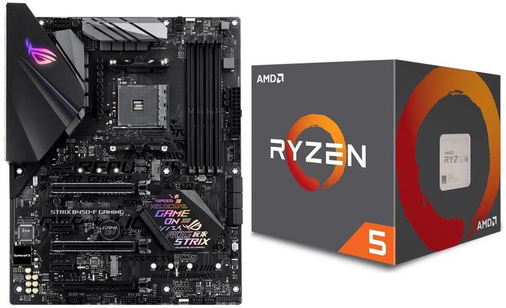 Produktbild ASUS B450 F + Ryzen 5 2600X