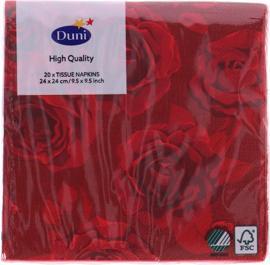 Produktbild Duni Servetten Rich Roses 24X24 Cm (24 x 24 cm)